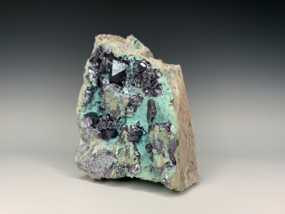 Cuprite on Chrysocolla from Mashamba West Mine, Kolwezi, Katanga, Democratic Republic of Congo [db_pics/update7/ML00658c.jpg]