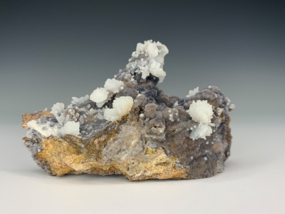 Quartz ps. Tarbuttite on Smithsonite from Skorpion Mine, Rosh Pinah, Namibia [db_pics/update7/ML00683a.jpg]