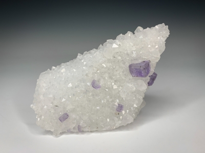 Fluorite on Quartz epimorph after Calcite from La Monja Pocket, La Viesca Mine, La Collada, Siero, Asturias, Spain [db_pics/update7/ML00760b.jpg]