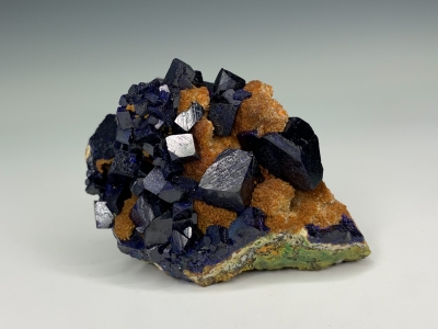 Azurite & Mimetite from Tsumeb Mine, Oshikoto Region, Namibia [db_pics/update7/ML00774a.jpg]