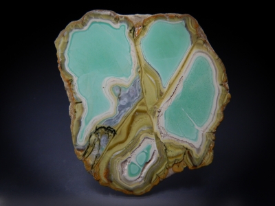 Variscite with Crandallite Slab from Little Green Monster Mine, Clay Canyon, Utah USA [db_pics/zowater/DZ1513a.jpg]