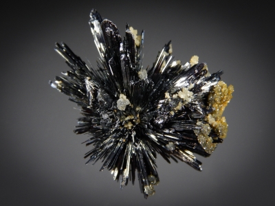 Stibnite with Calcite from Baia Sprie, Romania [db_pics/zowater/DZ4703b.jpg]